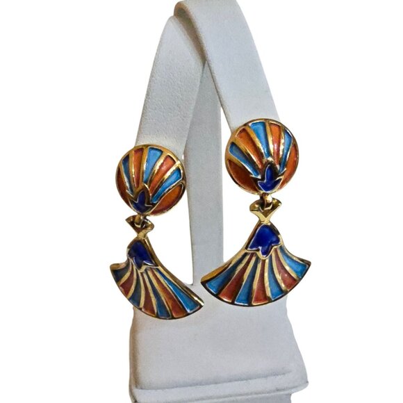 Incredible Rare 1960s Pristine Trifari Egyptian Revival Necklace Set (A9406) - Picture 3 of 9